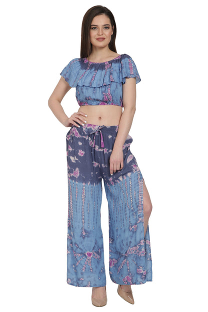 Tie-Dye Blouse & Pants Beach Set WS-7002