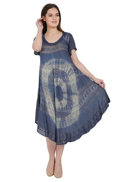 Traditional Batik + Tie Dye Umbrella Dress UDS48-2407