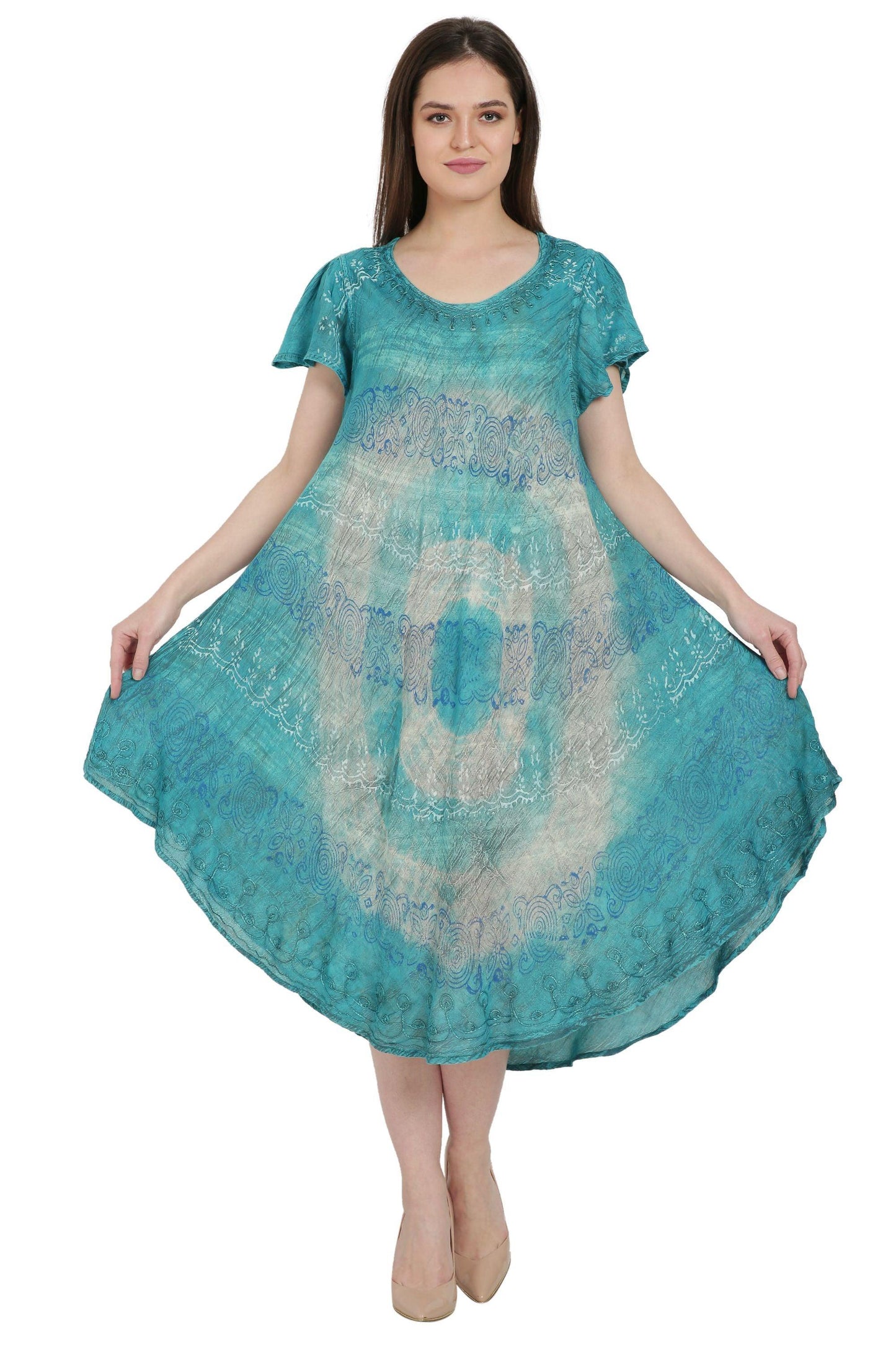 Traditional Batik + Tie Dye Umbrella Dress UDS48-2407