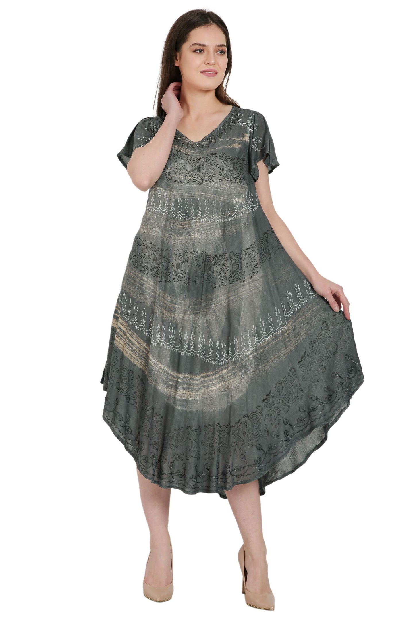 Traditional Batik + Tie Dye Umbrella Dress UDS48-2407