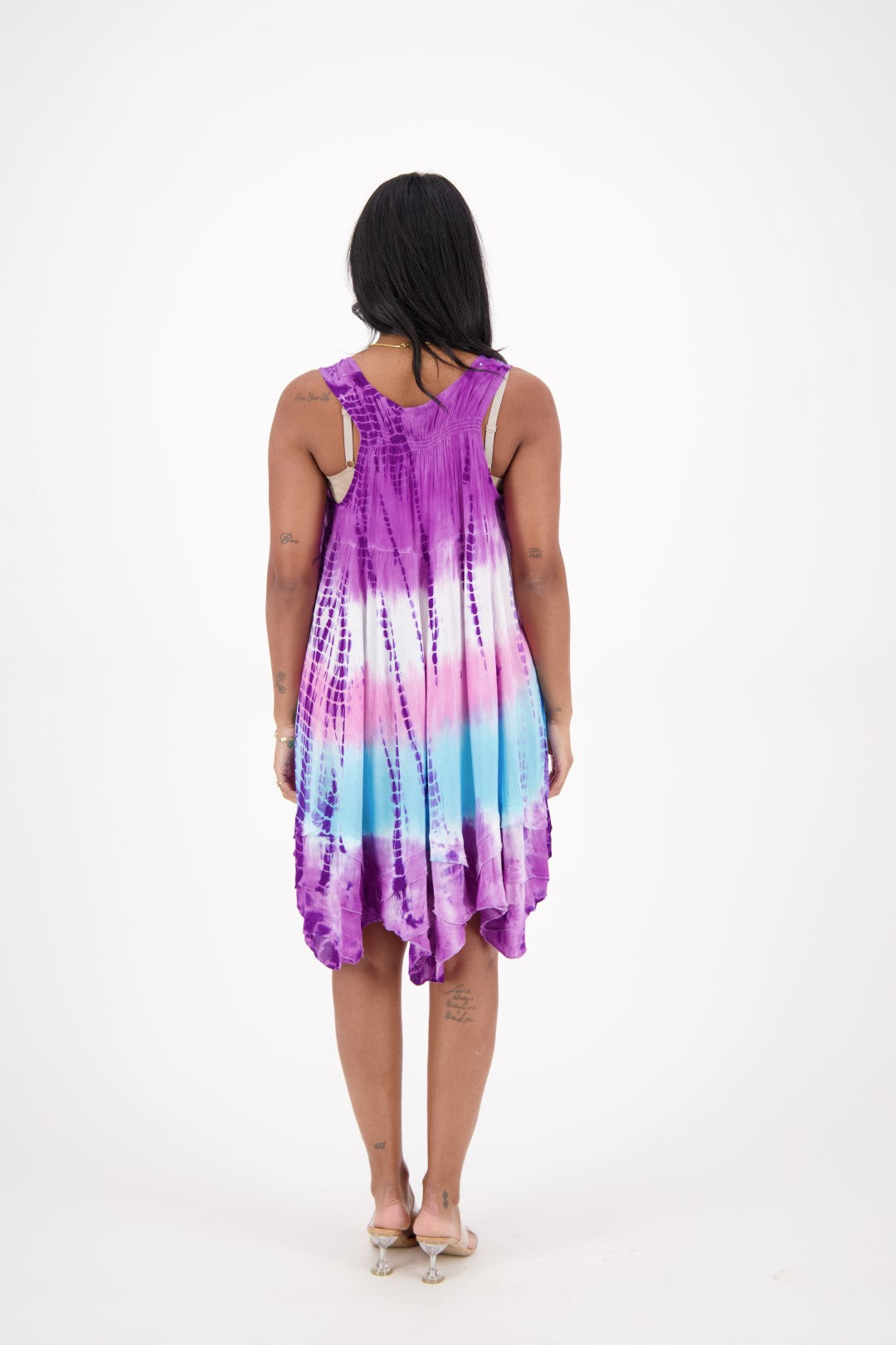 Floral Print Tie-Dye Dress 191478