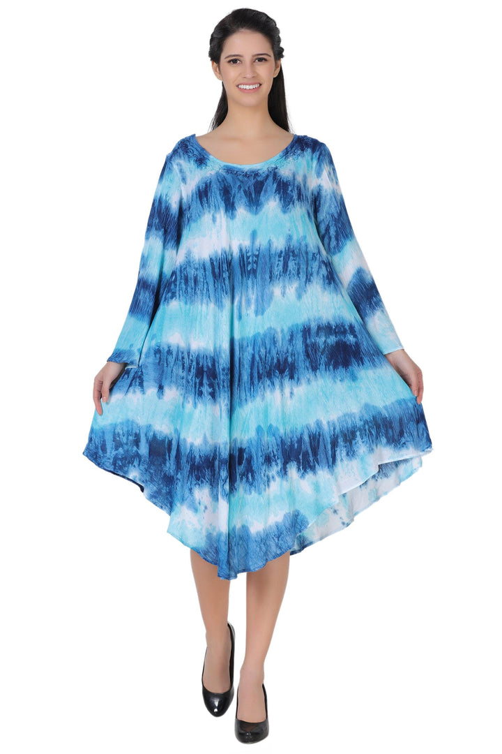 3/4 Sleeve Tie Dye Dress 462198LSLV - Advance Apparels Inc