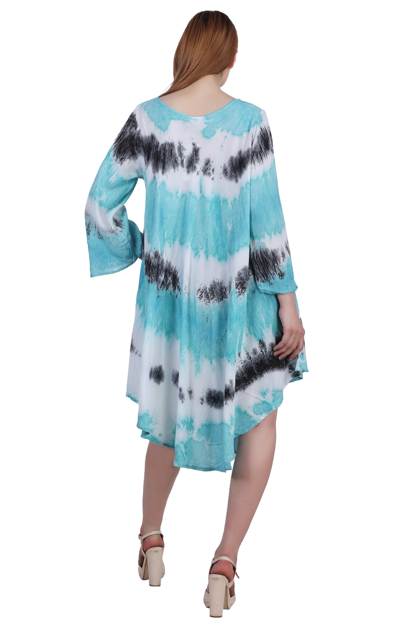 3/4 Sleeve Tie Dye Dress 462198LSLV - Advance Apparels Inc