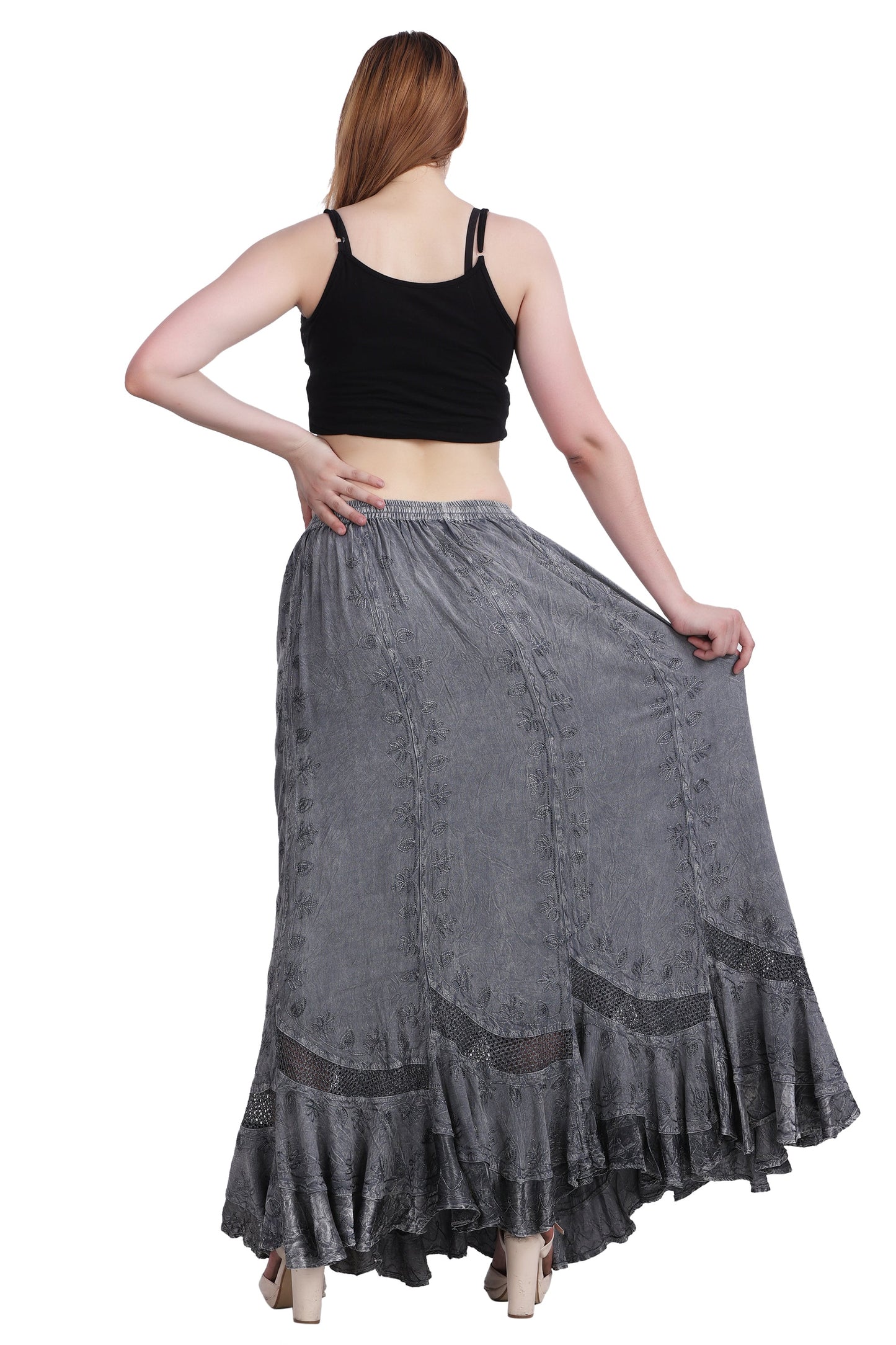 Acid Wash Skirt One Size 6 Colors 13225