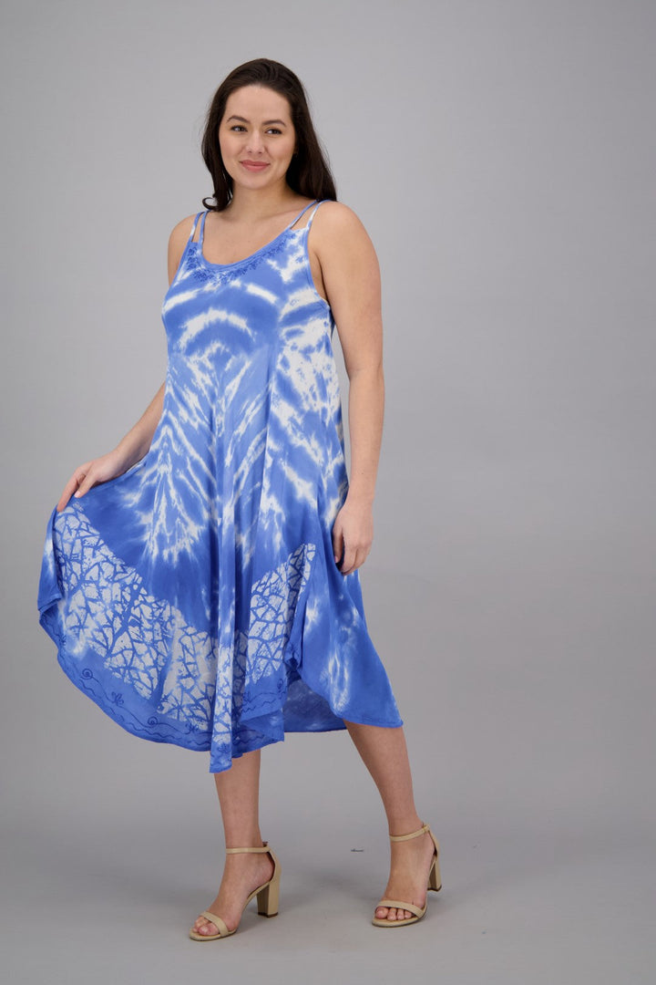 Adjustable Straps Tie Dye Beach Dress 482216-CDS