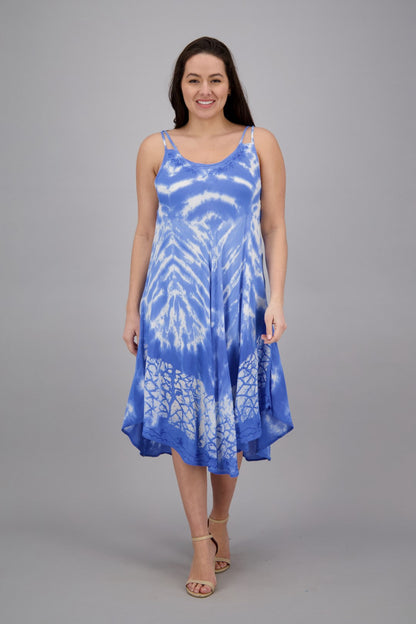 Adjustable Straps Tie Dye Beach Dress 482216-CDS