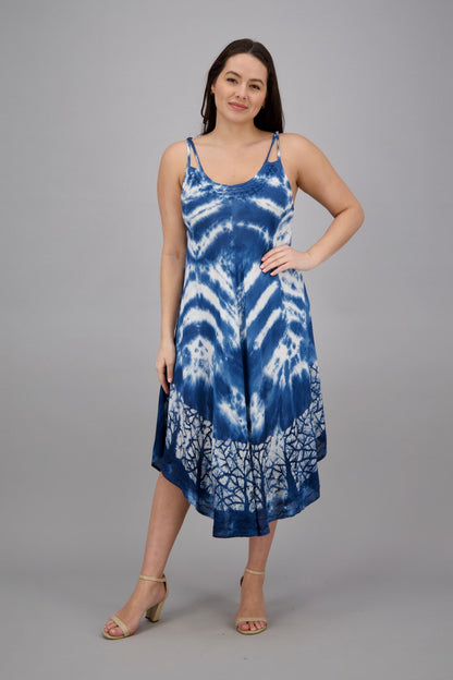 Adjustable Straps Tie Dye Beach Dress 482216-CDS