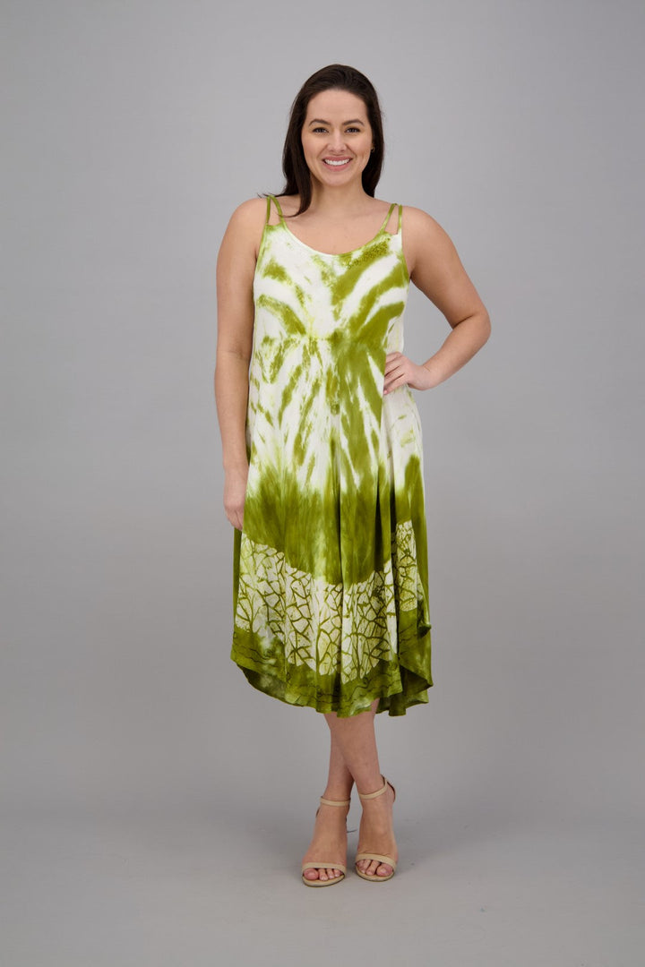 Adjustable Straps Tie Dye Beach Dress 482216-CDS