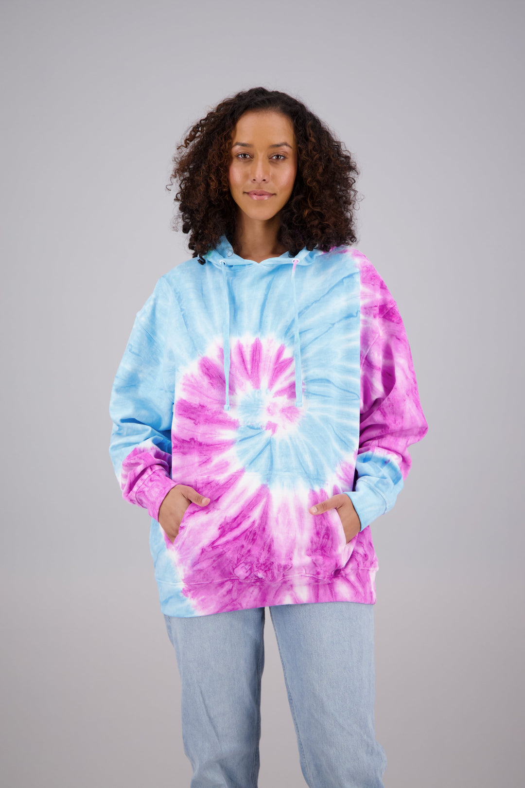 Adult's Tie-Dye Pullover Hoodie (2-XL) Cotton/Polyester Blend 9656