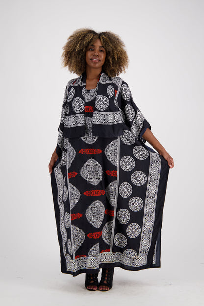 African Block Print Kaftan KAF-1046