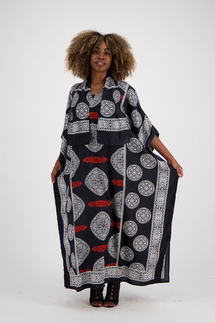 African Block Print Kaftan KAF-1046