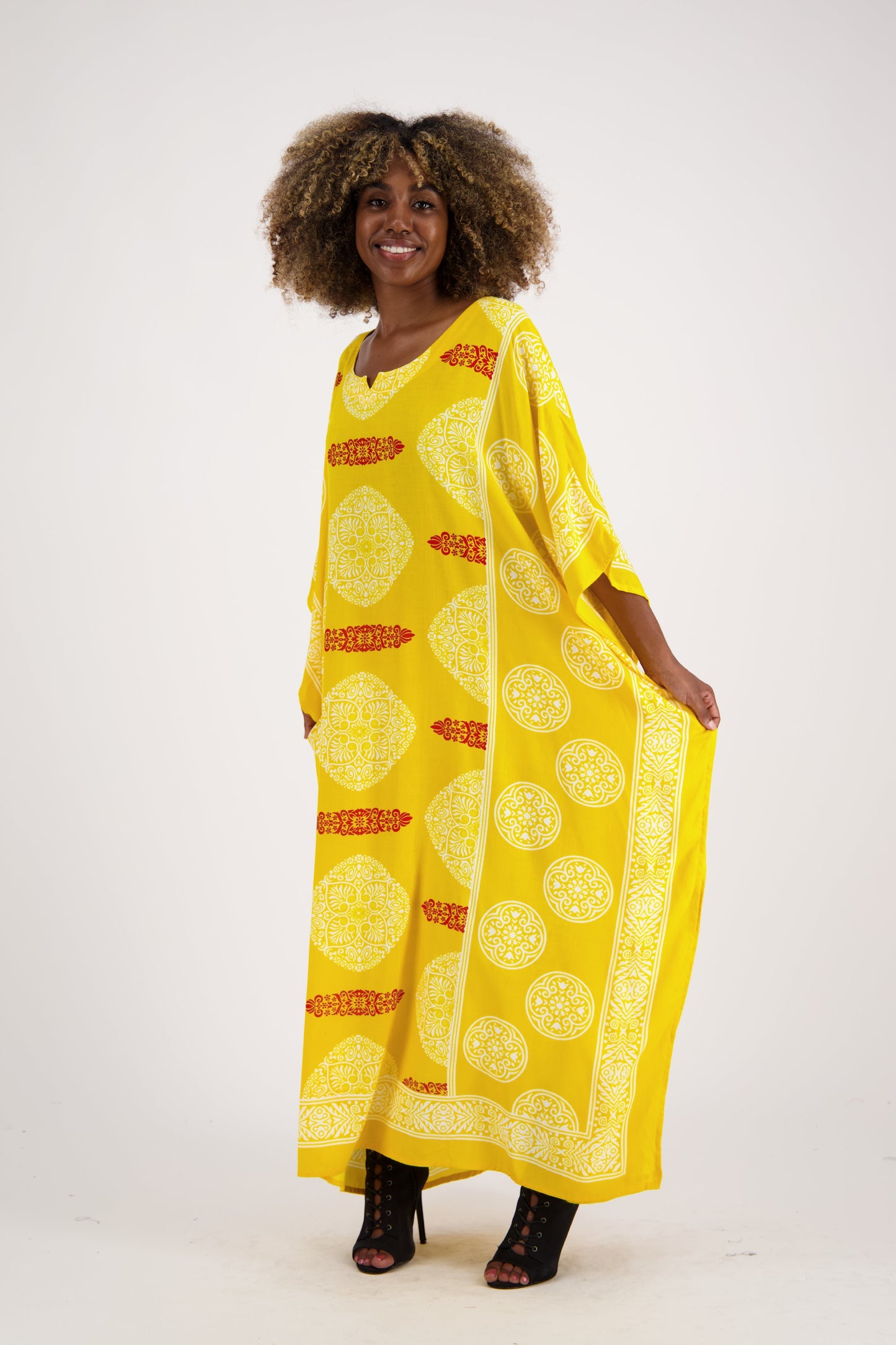 African Block Print Kaftan KAF-1046