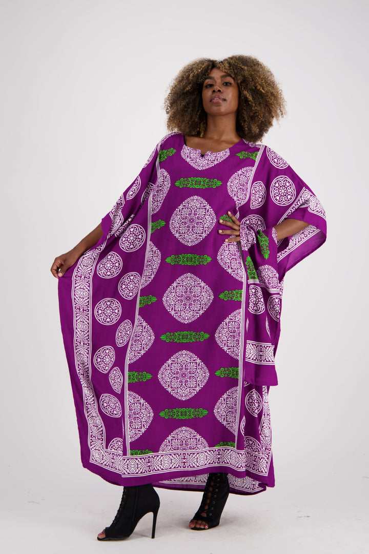 African Block Print Kaftan KAF-1046