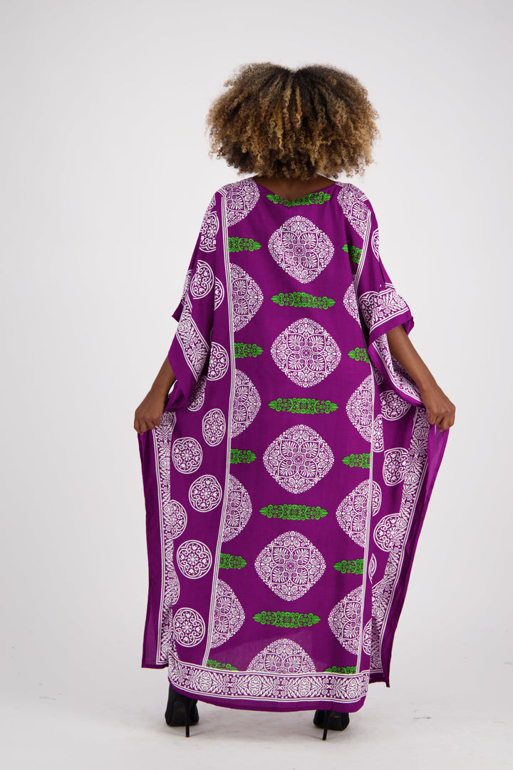 African Block Print Kaftan KAF-1046