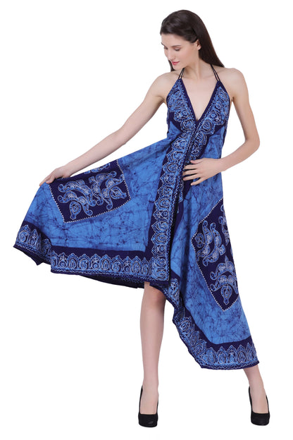 Batik Scarf Dress Elastic Back 1458