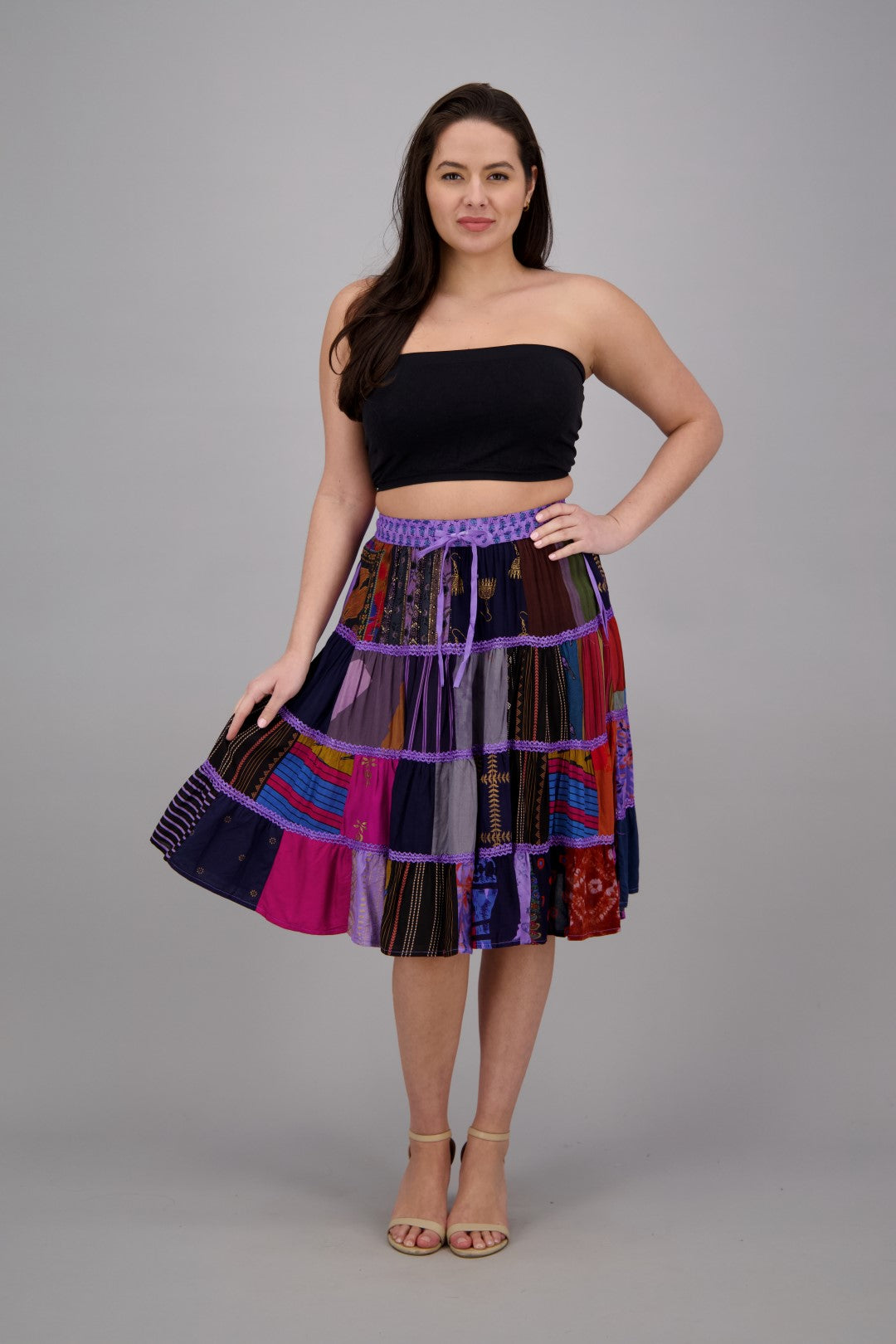 Bohemian Patchwork Skirt PAT-3271