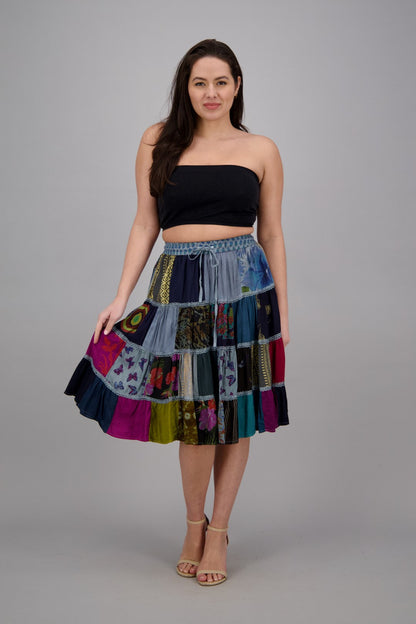 Bohemian Patchwork Skirt PAT-3271