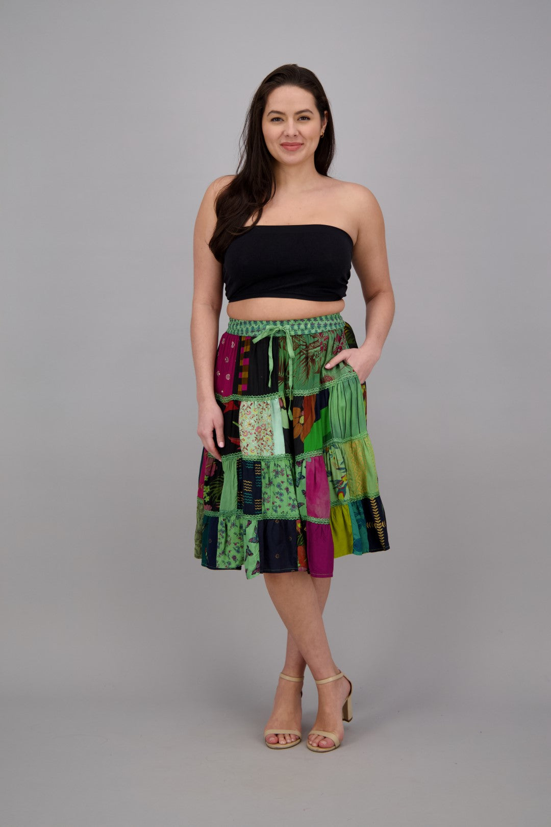 Bohemian Patchwork Skirt PAT-3271