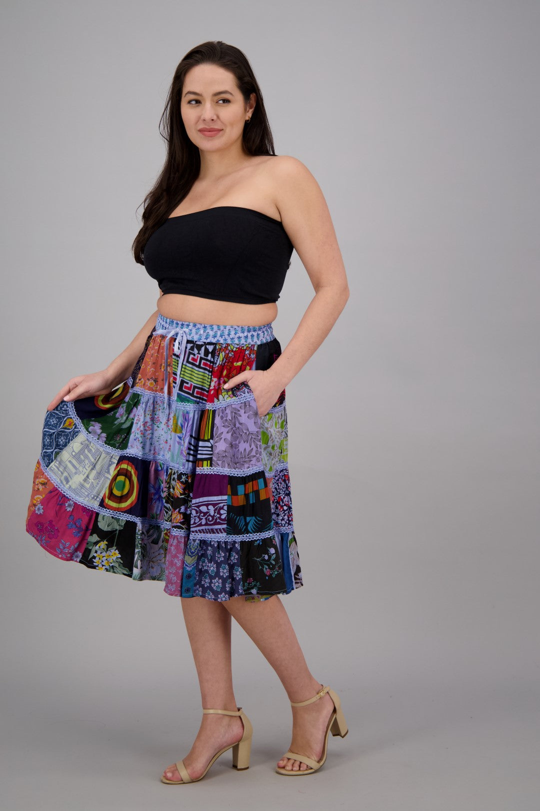 Bohemian Patchwork Skirt PAT-3271