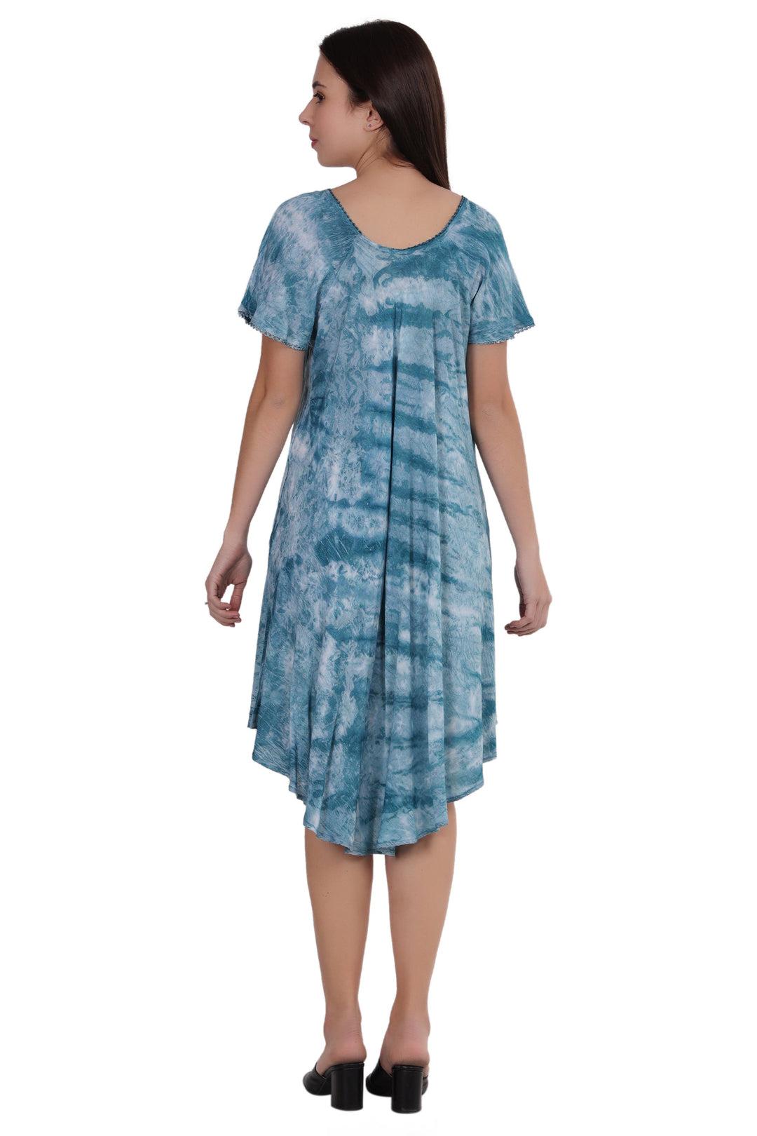 Cap Sleeve Tie Dye Dress 482165-SLVD