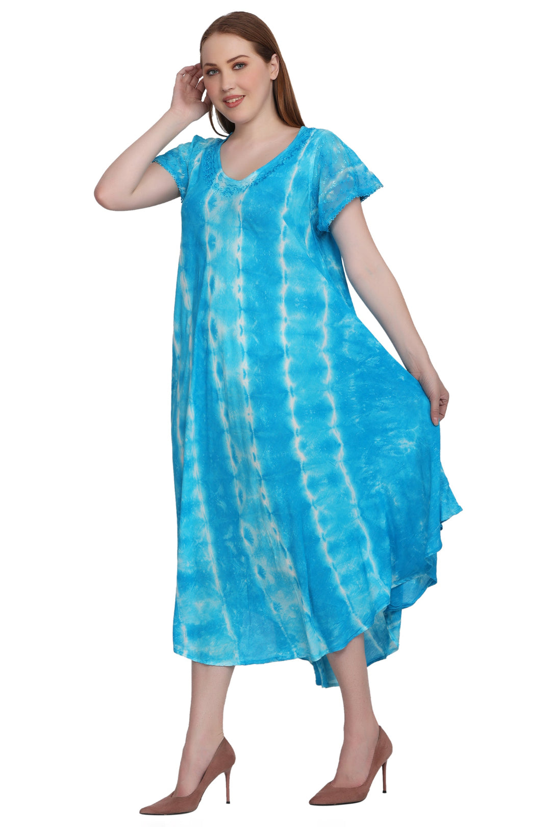 Cap Sleeve Tie Dye Dress 522185-SLV