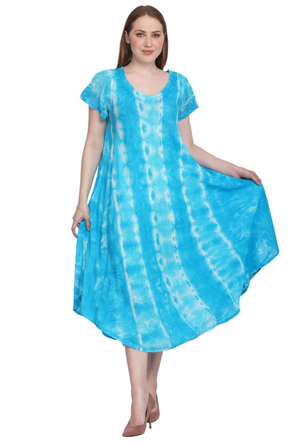 Cap Sleeve Tie Dye Dress 522185-SLV