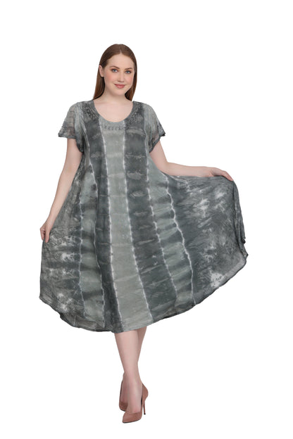 Cap Sleeve Tie Dye Dress 522185-SLV