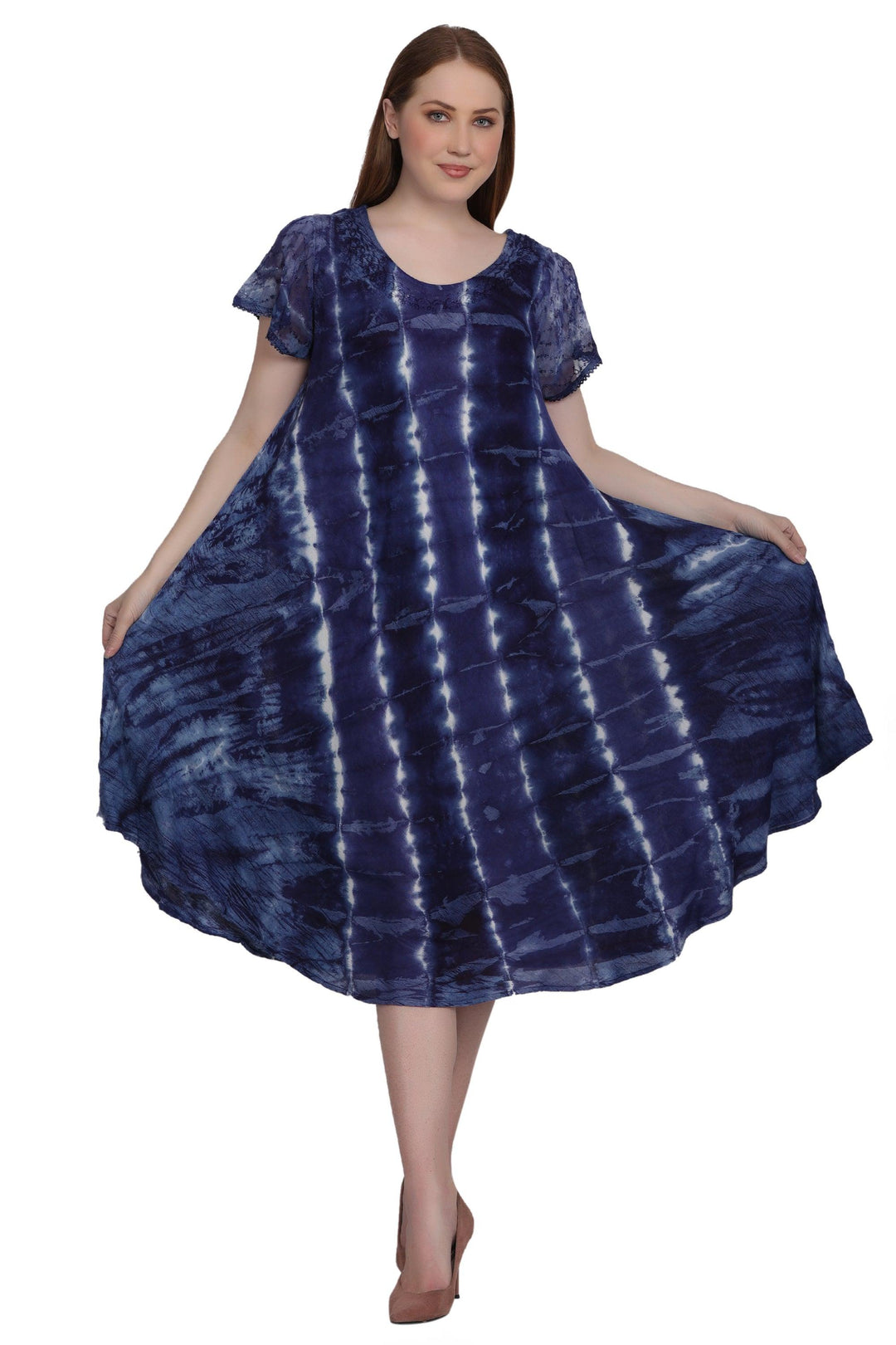 Cap Sleeve Tie Dye Dress 522185-SLV