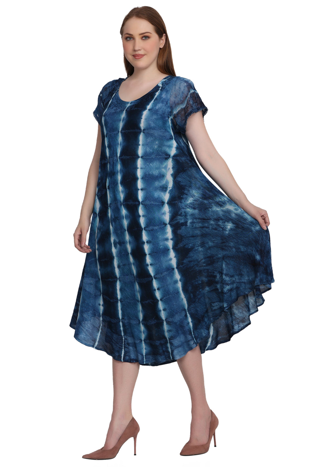 Cap Sleeve Tie Dye Dress 522185-SLV