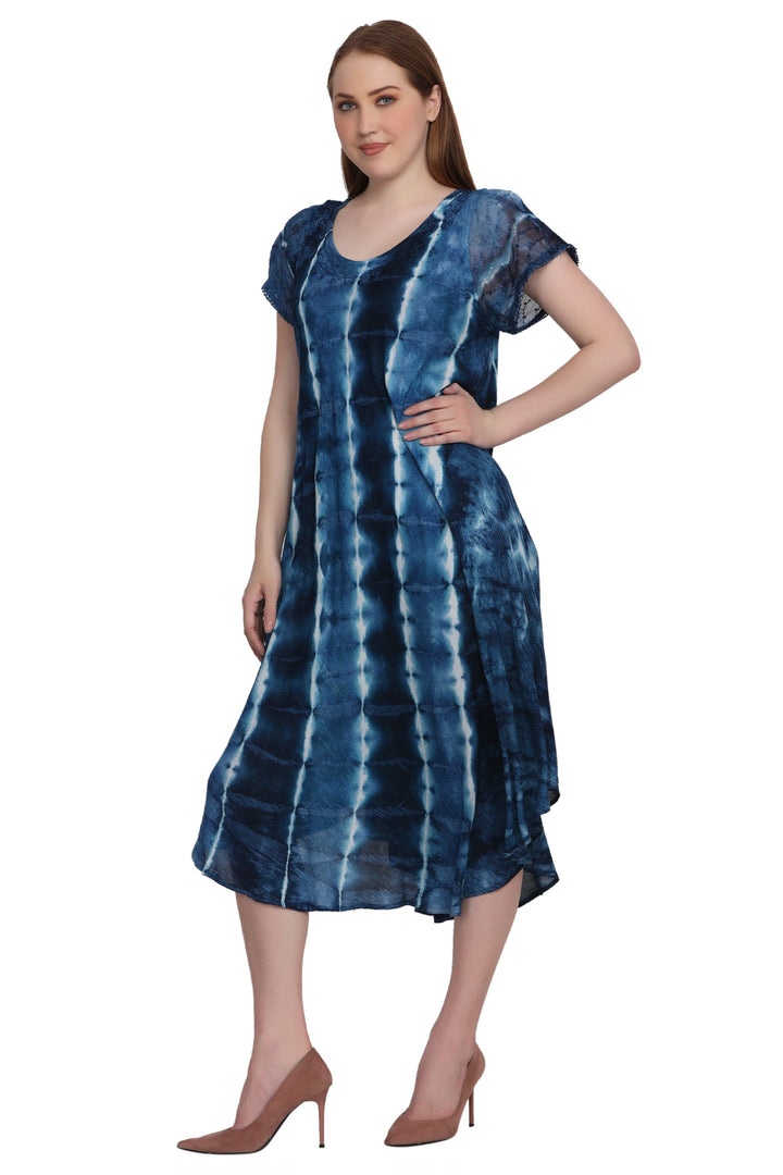 Cap Sleeve Tie Dye Dress 522185-SLV