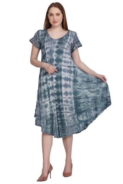 Cap Sleeve Tie Dye Dress 522185-SLV