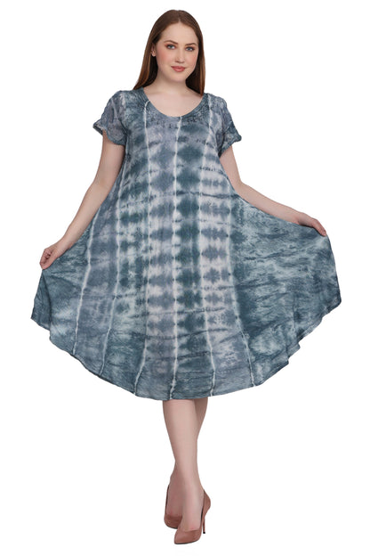 Cap Sleeve Tie Dye Dress 522185-SLV