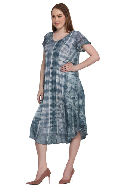 Cap Sleeve Tie Dye Dress 522185-SLV