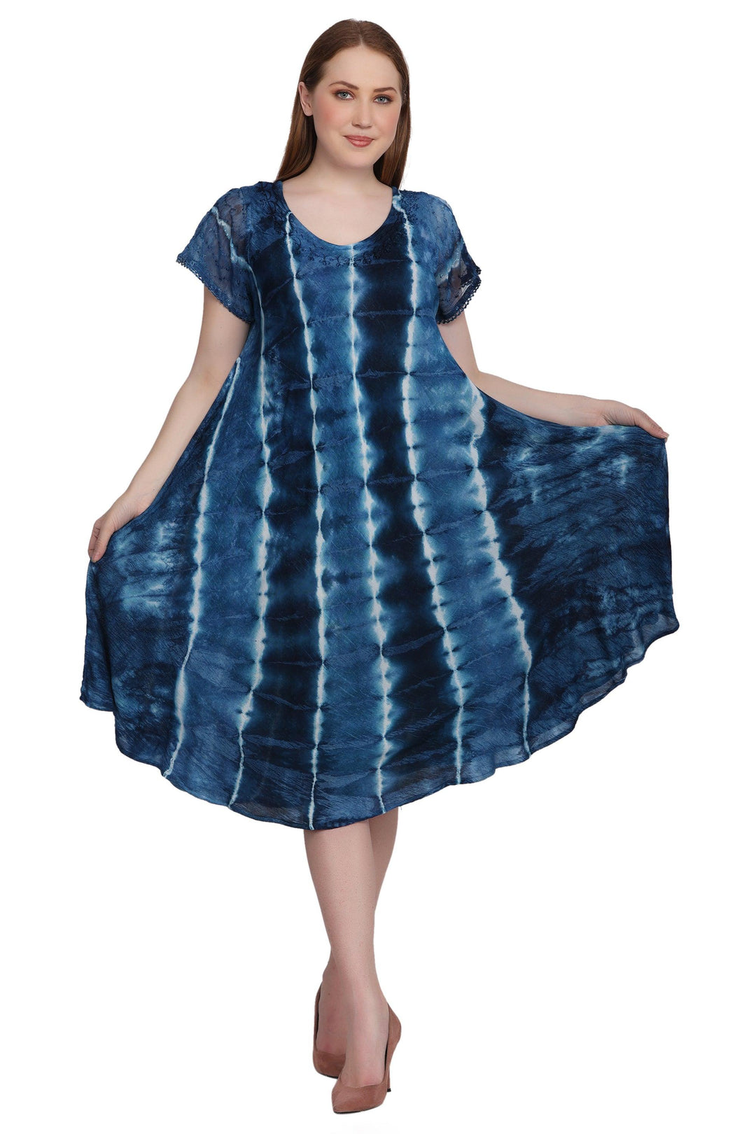 Cap Sleeve Tie Dye Dress 522185-SLV