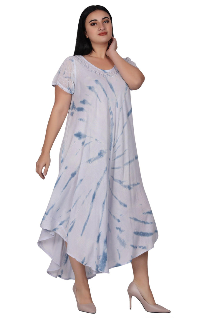 Cap Sleeve Tie Dye House Dress 522186SLV