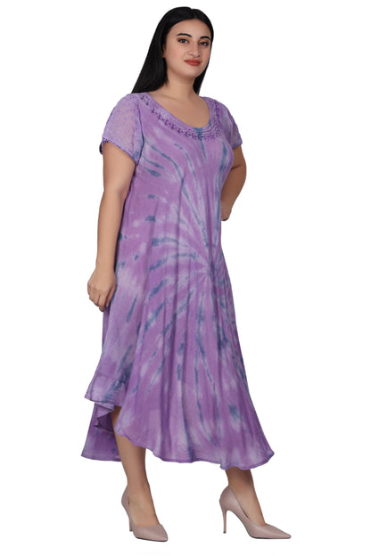 Cap Sleeve Tie Dye House Dress 522186SLV