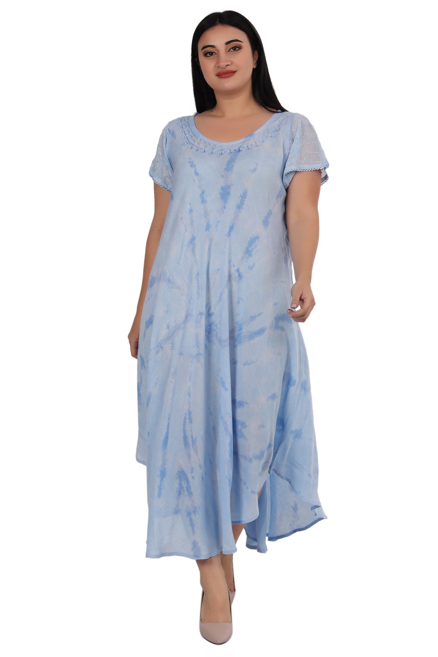 Cap Sleeve Tie Dye House Dress 522186SLV