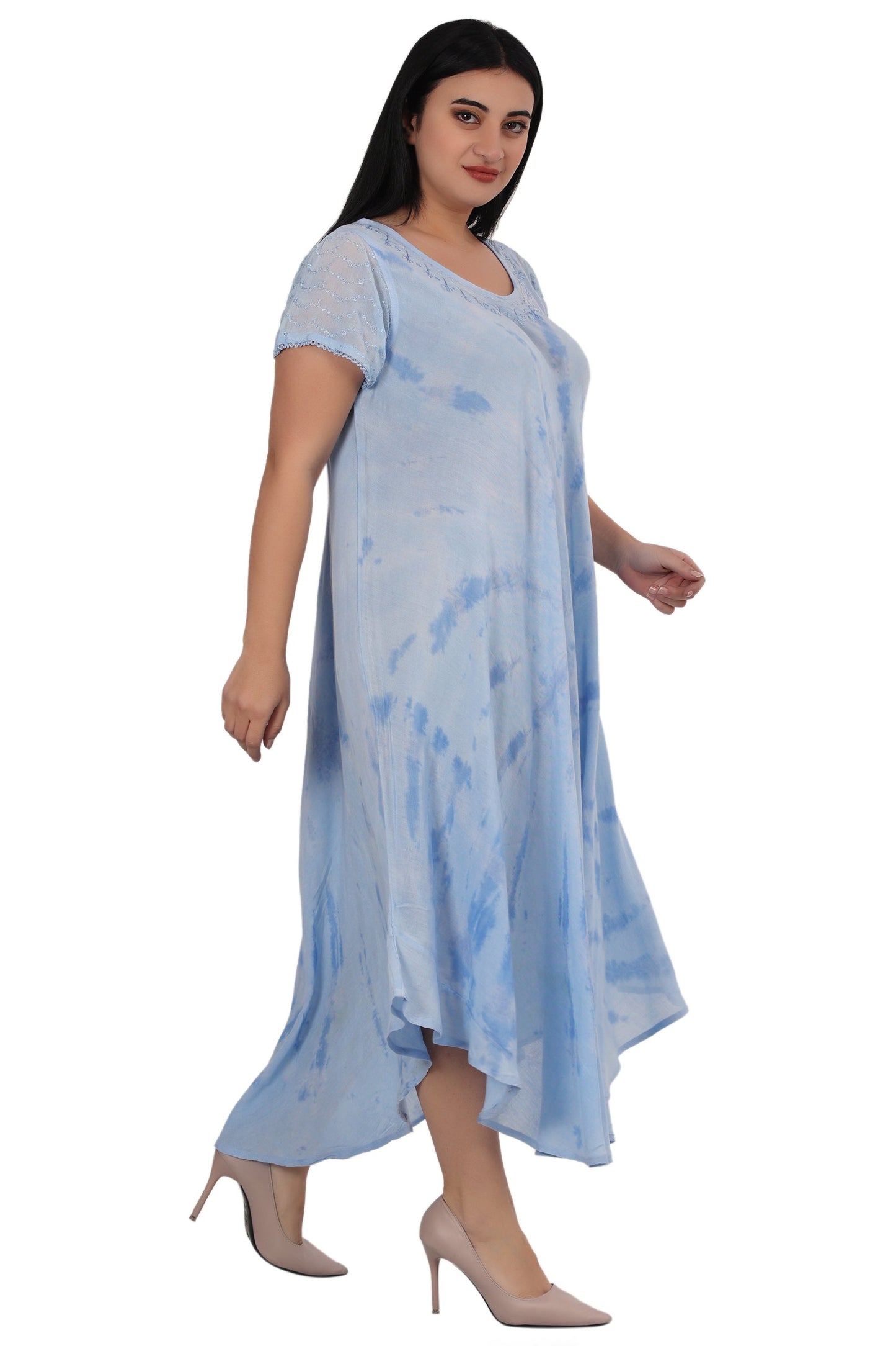 Cap Sleeve Tie Dye House Dress 522186SLV