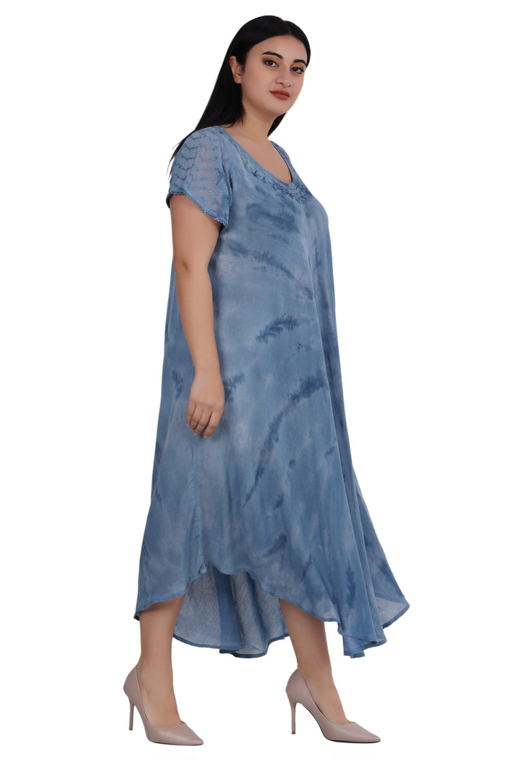 Cap Sleeve Tie Dye House Dress 522186SLV