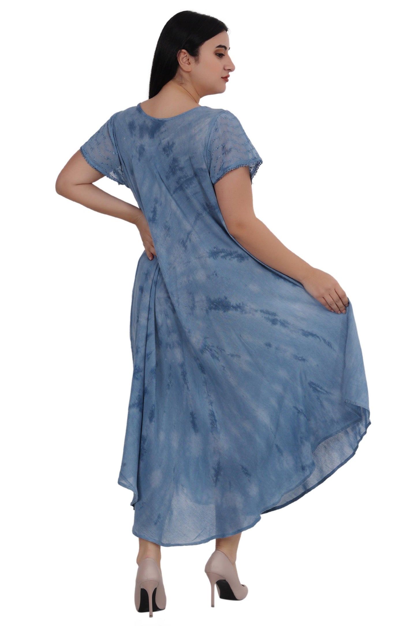 Cap Sleeve Tie Dye House Dress 522186SLV