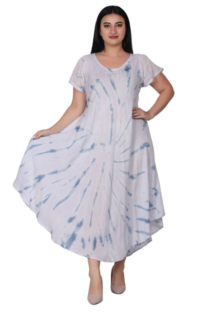 Cap Sleeve Tie Dye House Dress 522186SLV