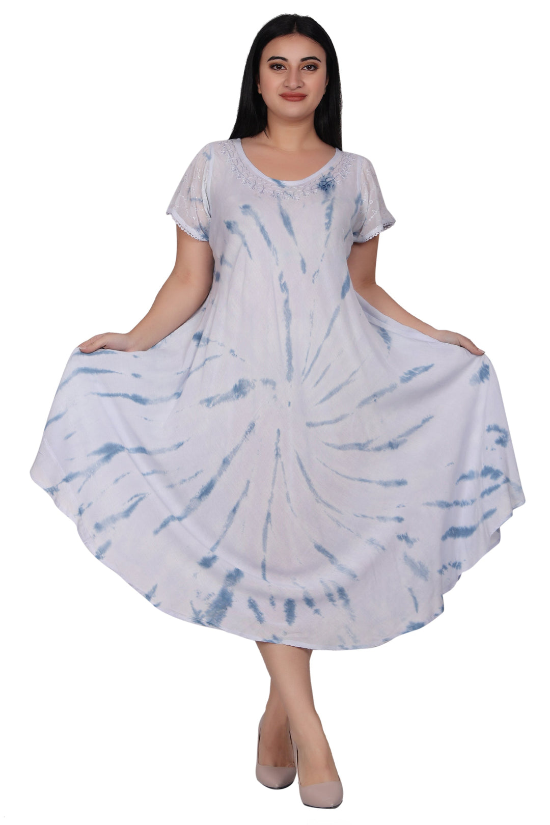 Cap Sleeve Tie Dye House Dress 522186SLV