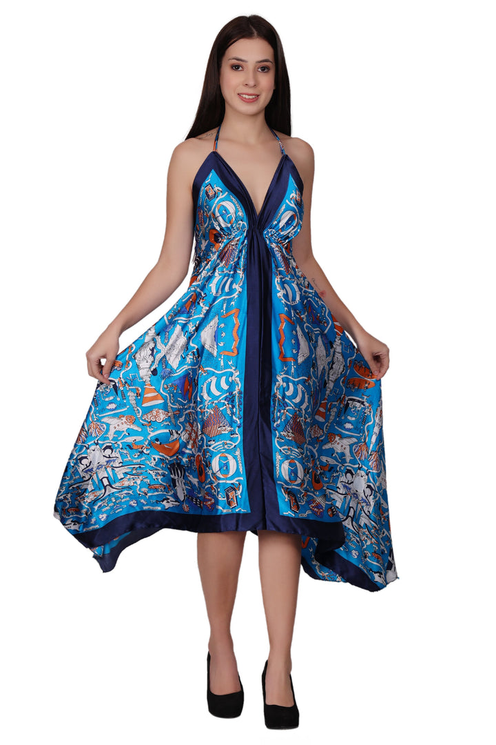 Digital Print Scarf Dress 8806