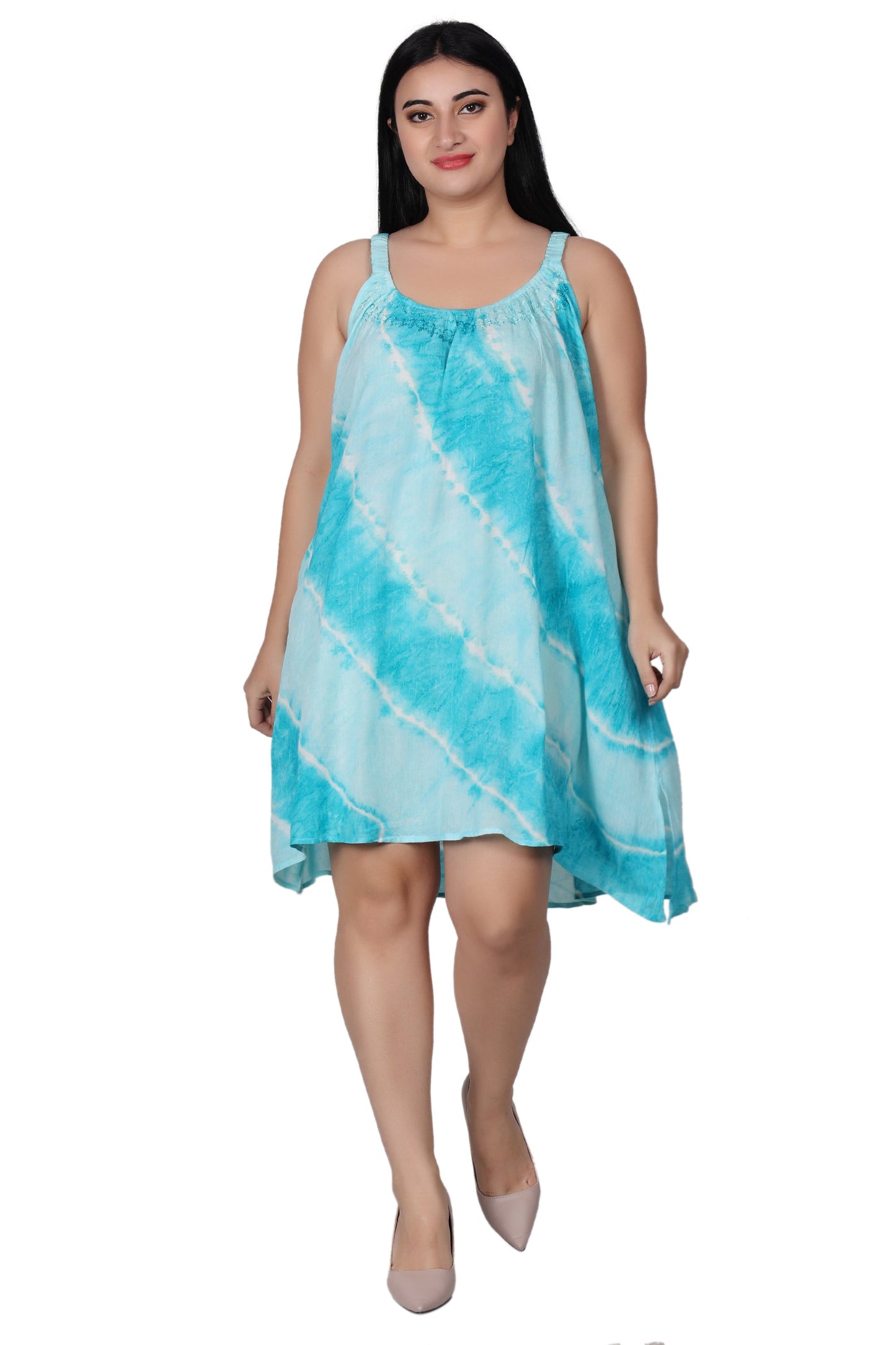 Elastic Strap Tie Dye Dress 362214EN