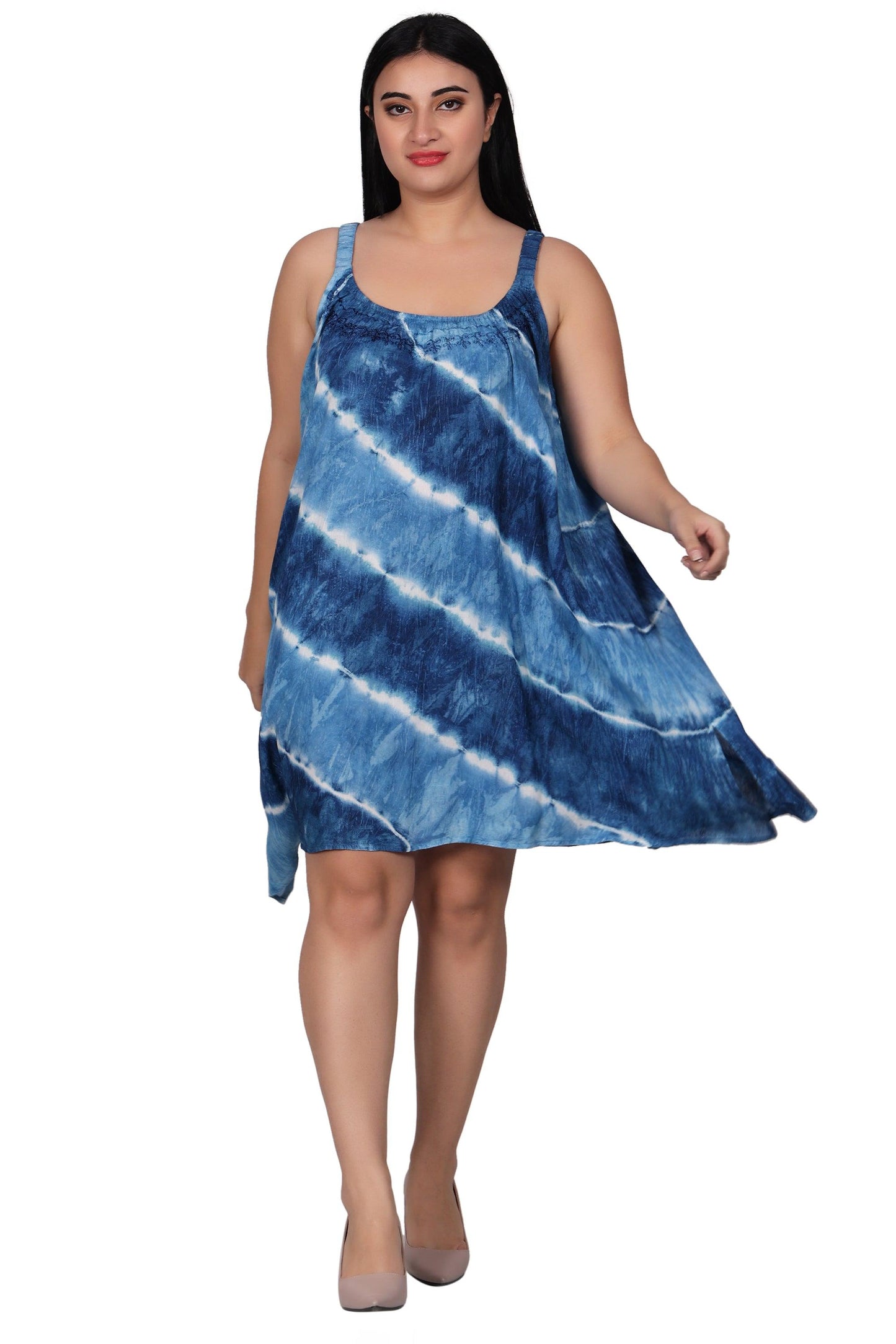 Elastic Strap Tie Dye Dress 362214EN