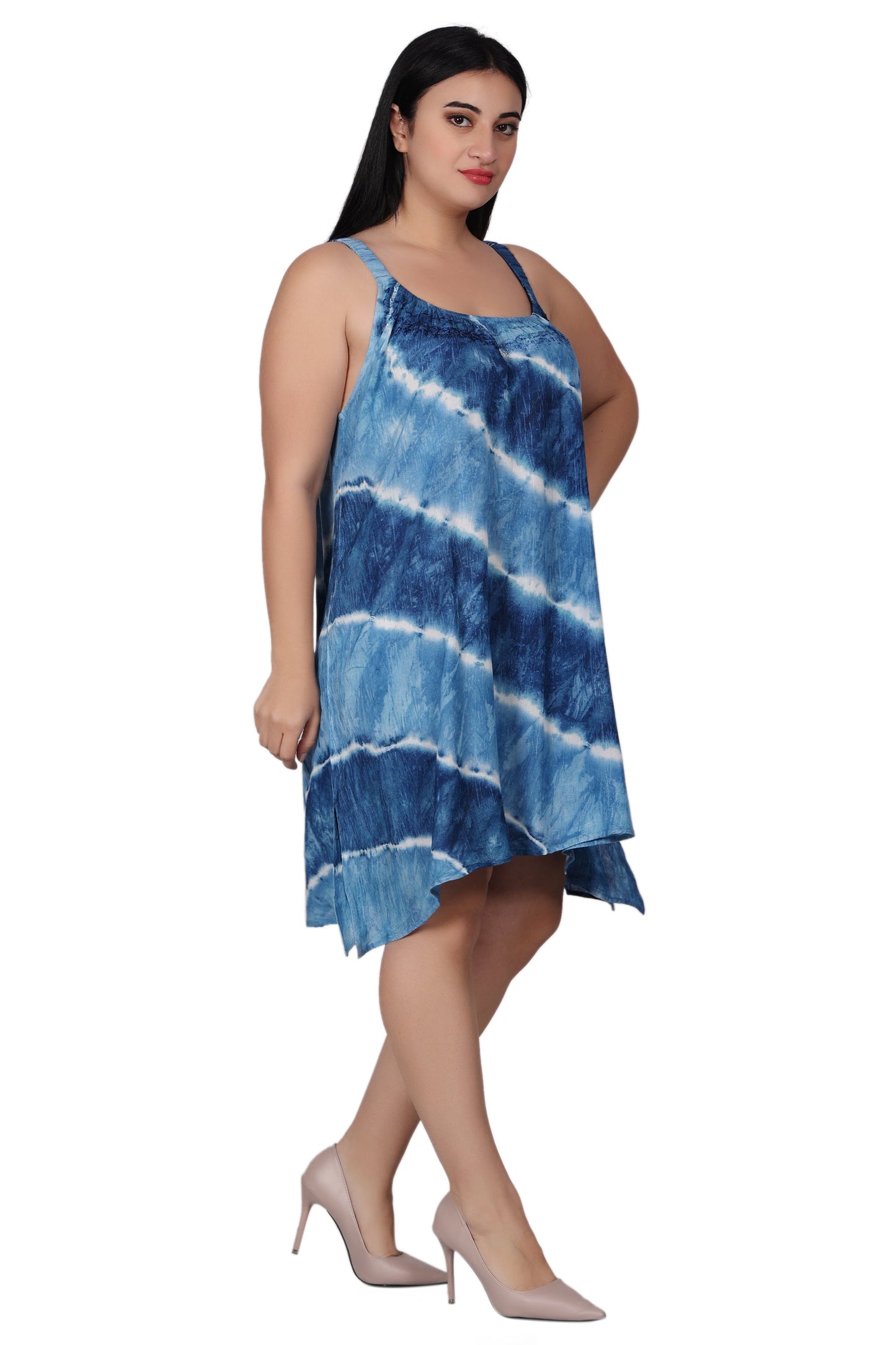 Elastic Strap Tie Dye Dress 362214EN