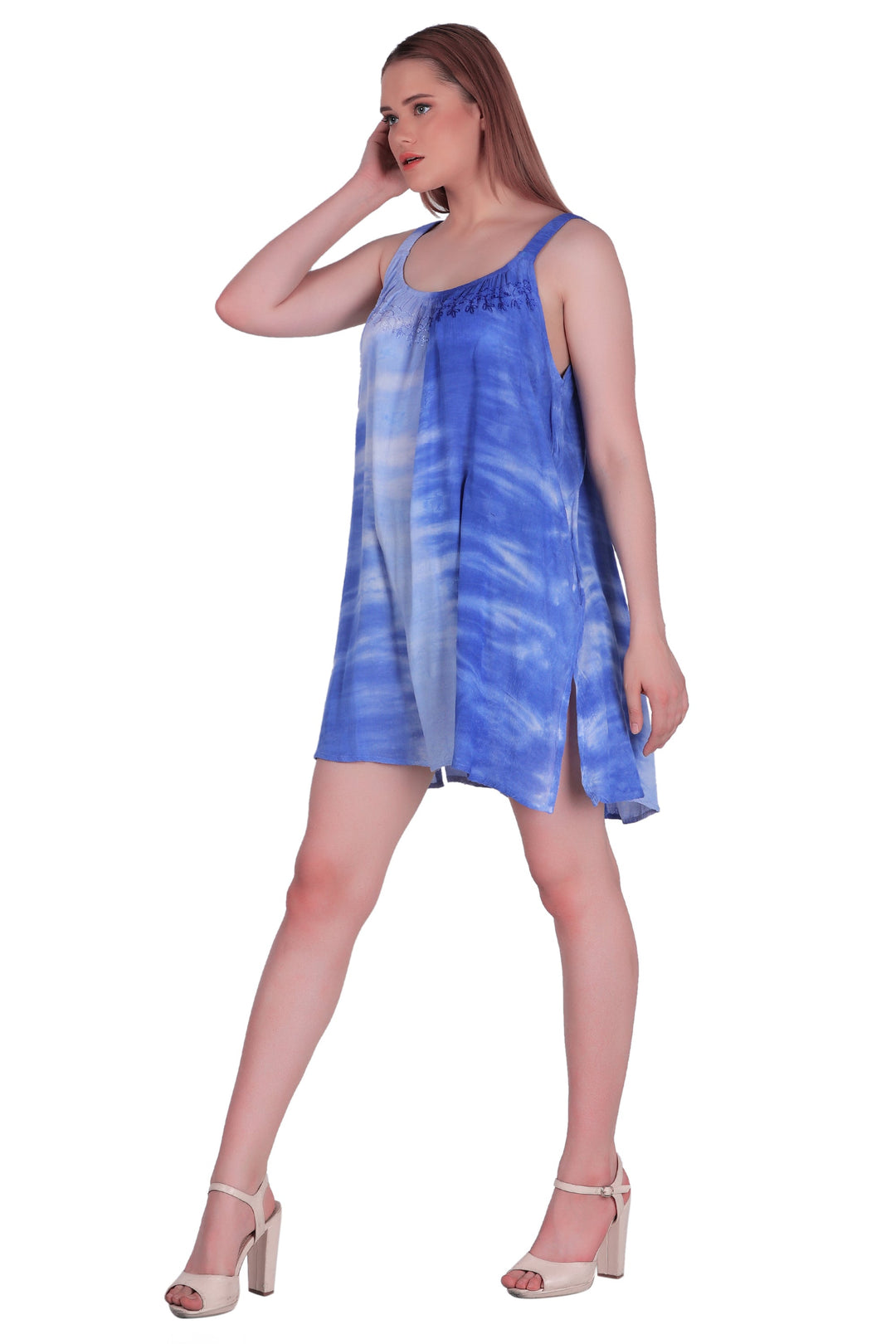 Elastic Strap Tie Dye Dress 362215EN