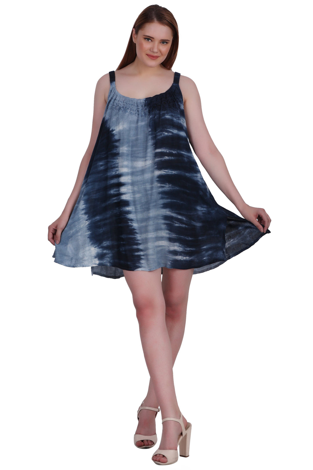 Elastic Strap Tie Dye Dress 362215EN