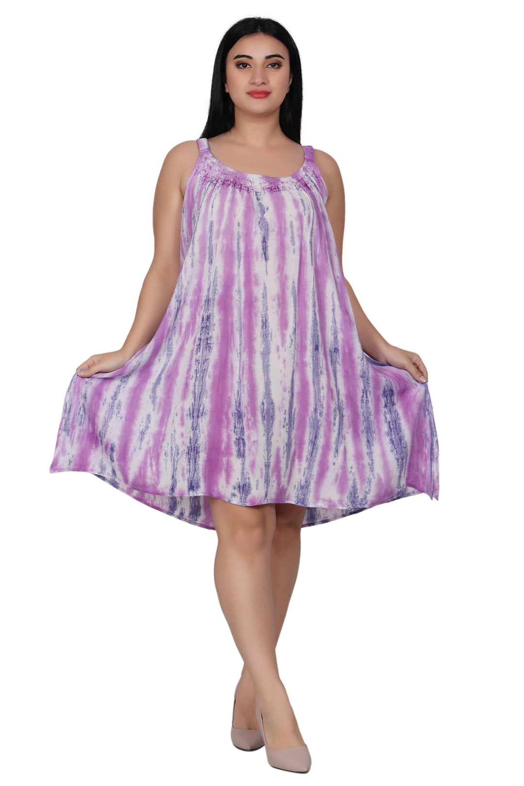 Elastic Strap Tie Dye Dress 362216EN