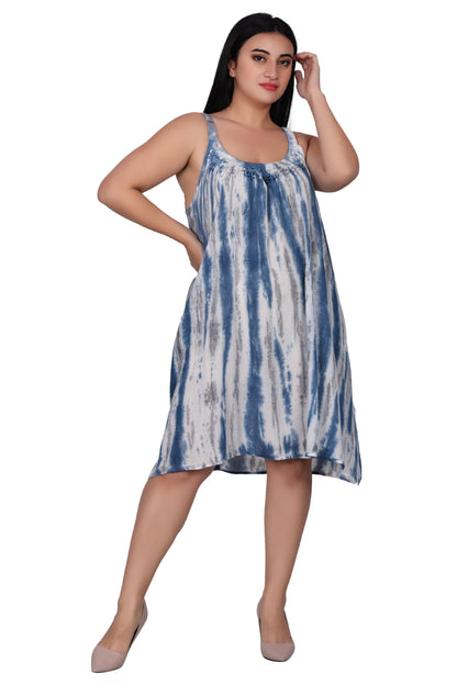 Elastic Strap Tie Dye Dress 362216EN